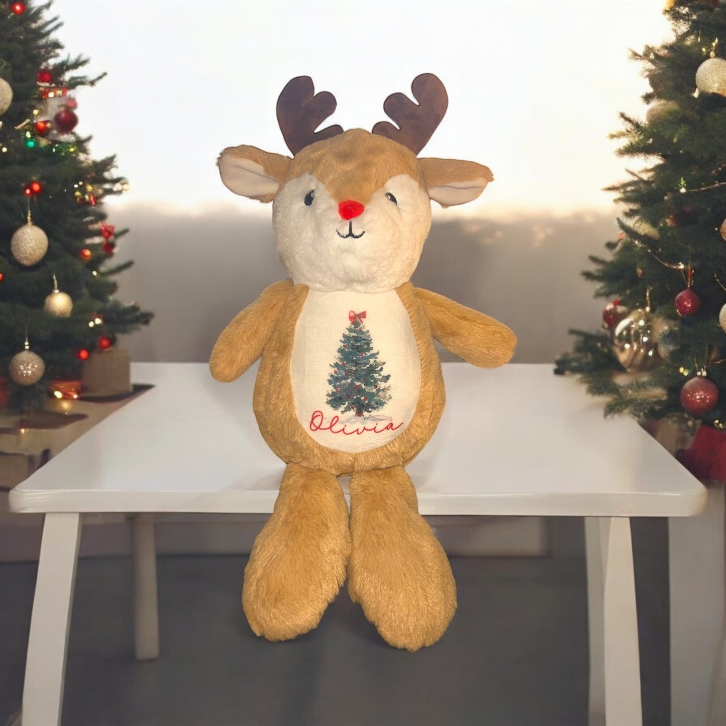 Personalised Christmas Reindeer Plush Toy