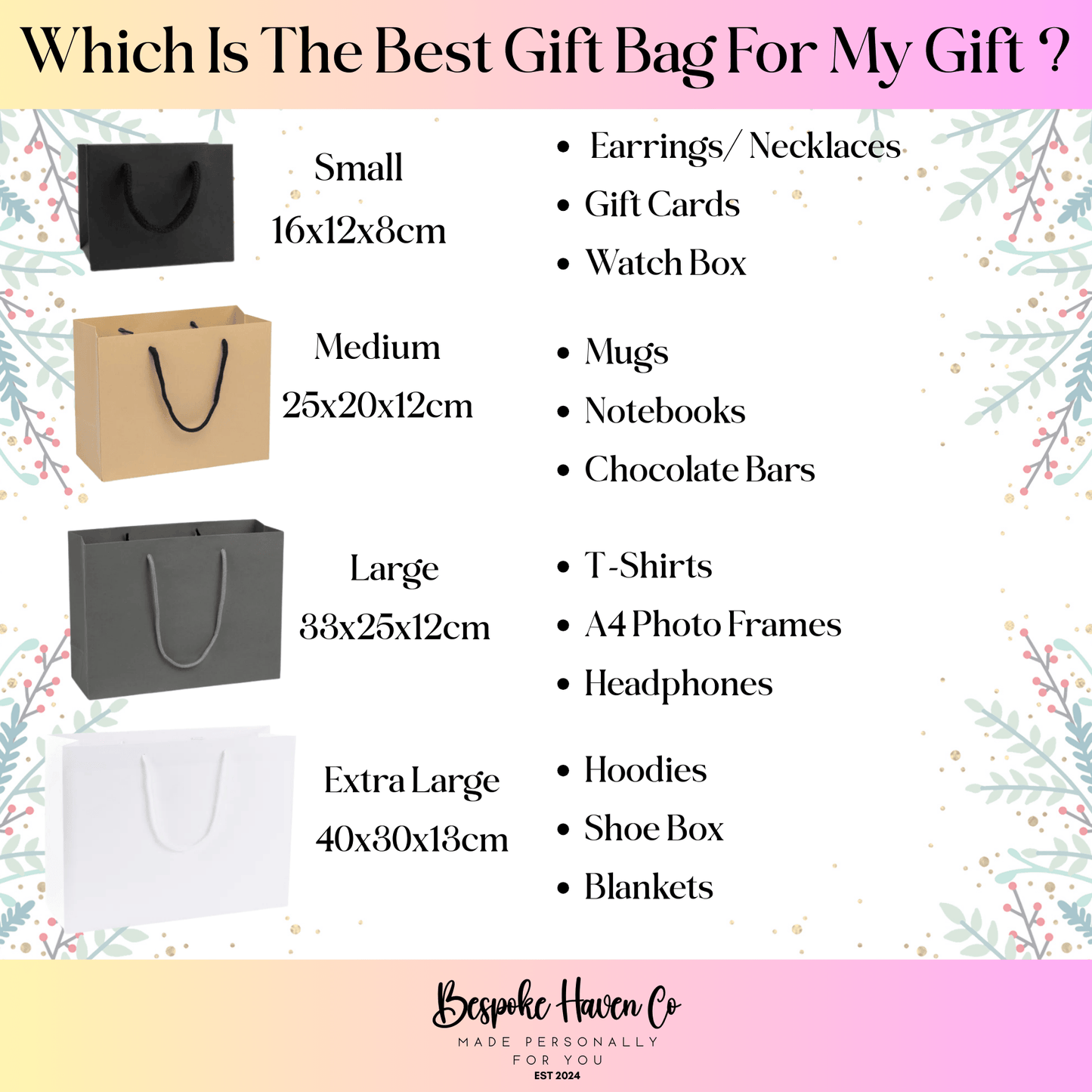 Personalised Luxury Christmas Gift Bags