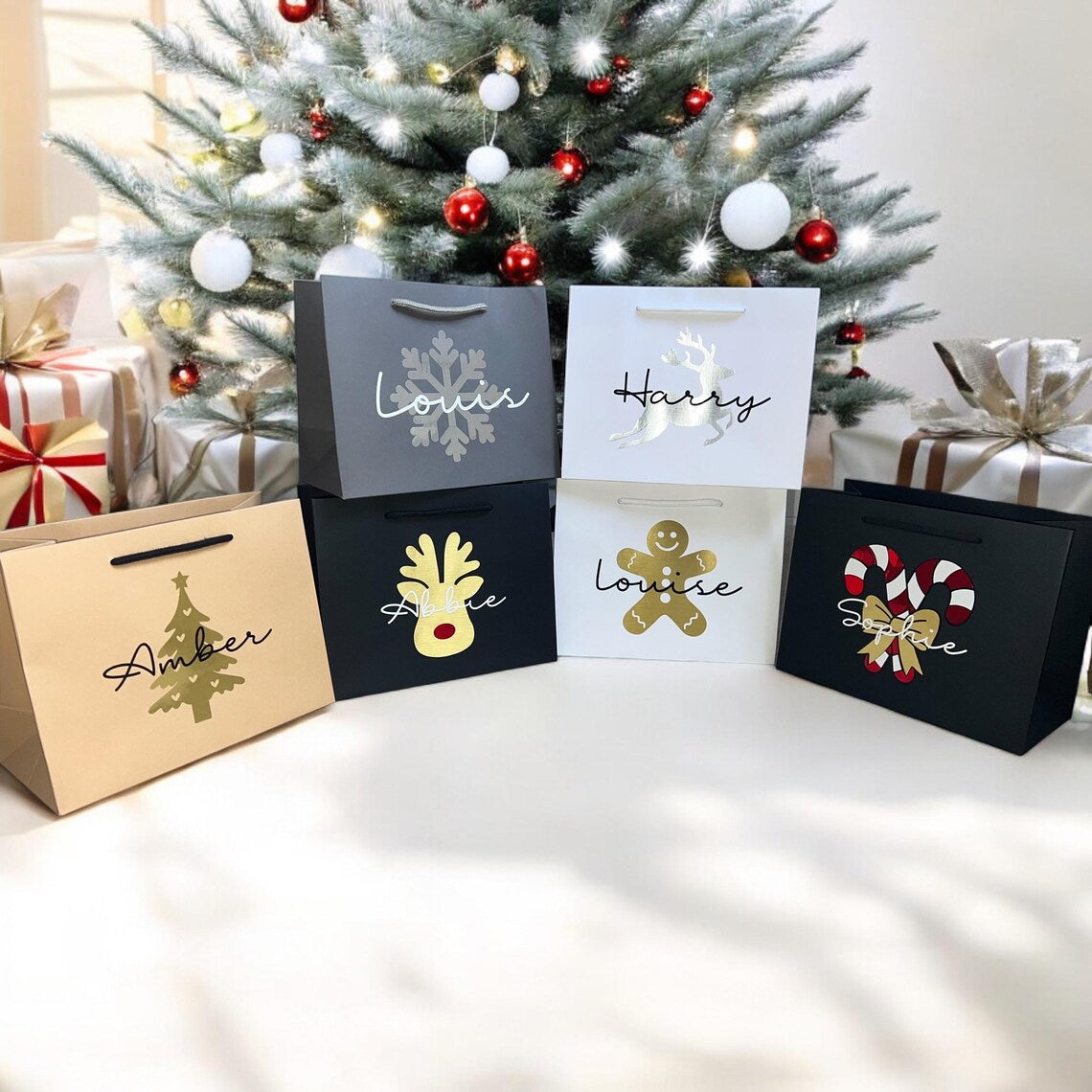 Personalised Luxury Christmas Gift Bags