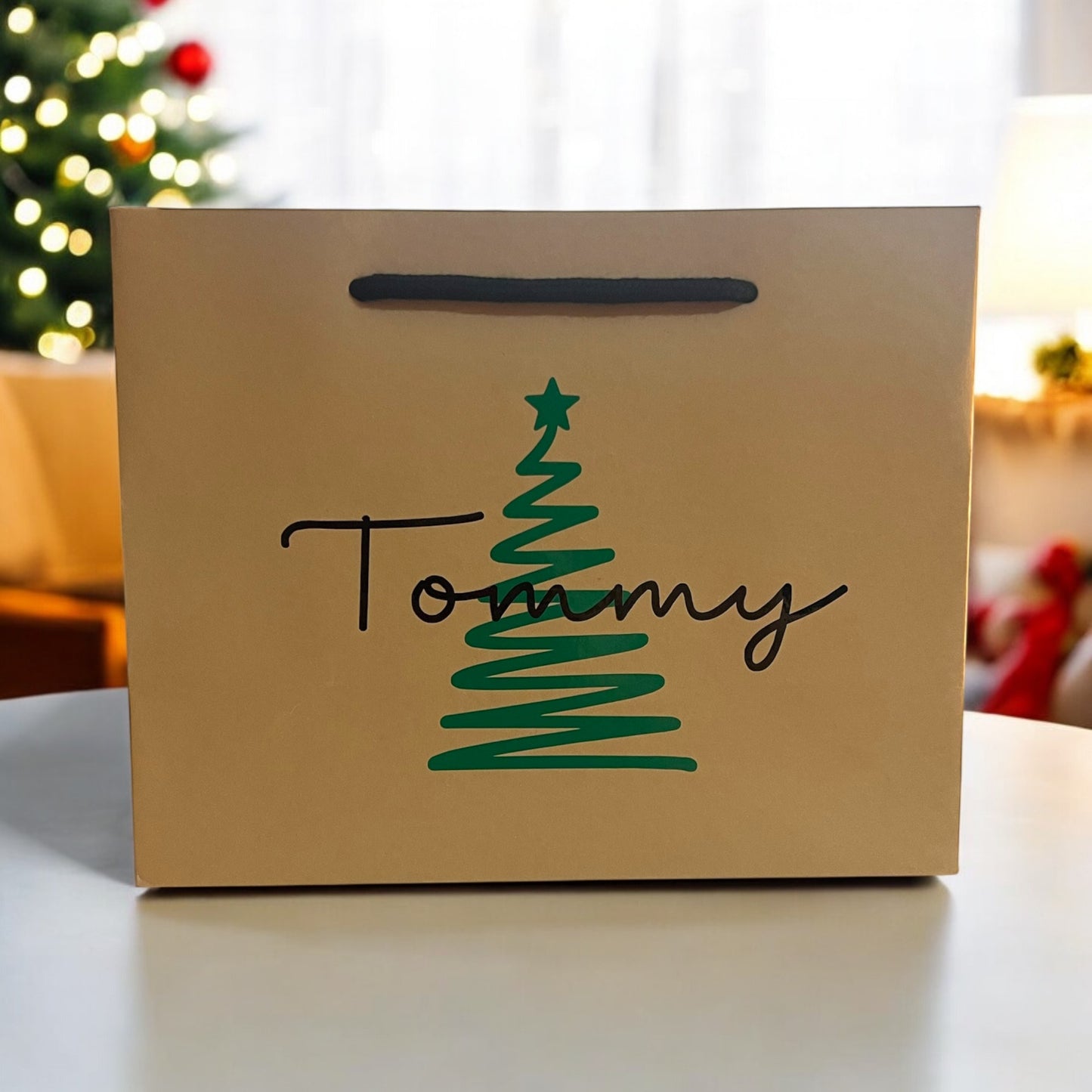 Personalised Christmas Tree Luxury Gift Bag