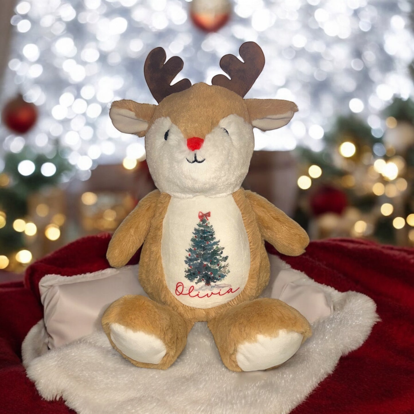 Personalised Christmas Reindeer Plush Toy