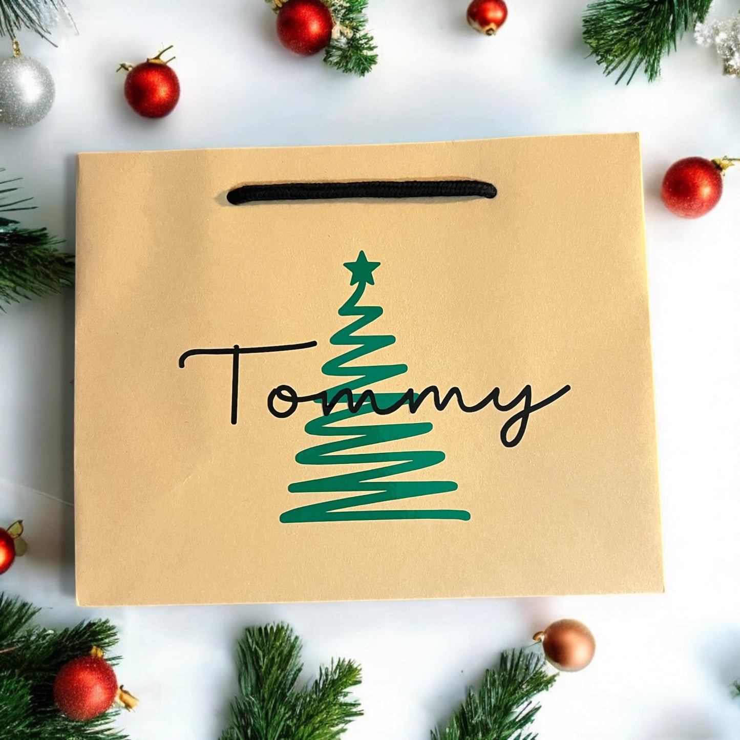 Personalised Christmas Tree Luxury Gift Bag