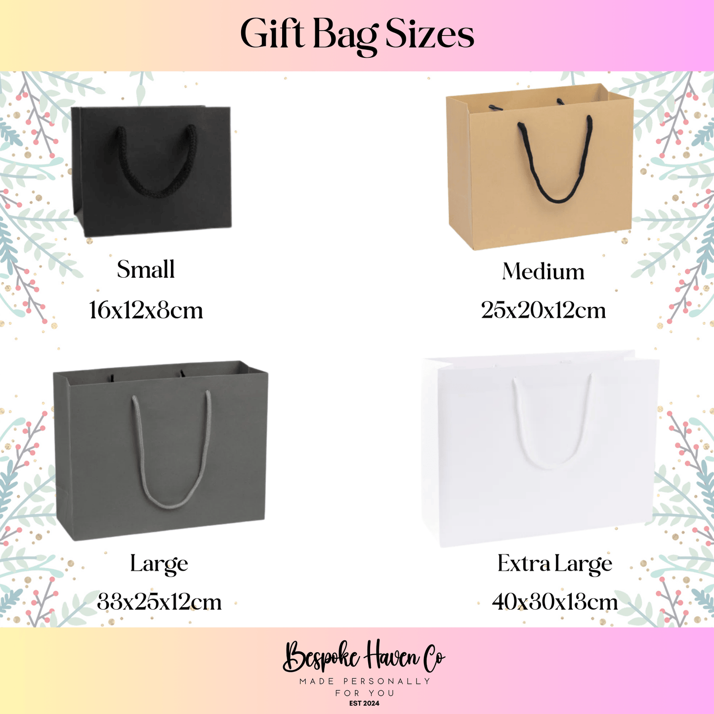 Personalised My 1st Christmas Luxury Gift Bag