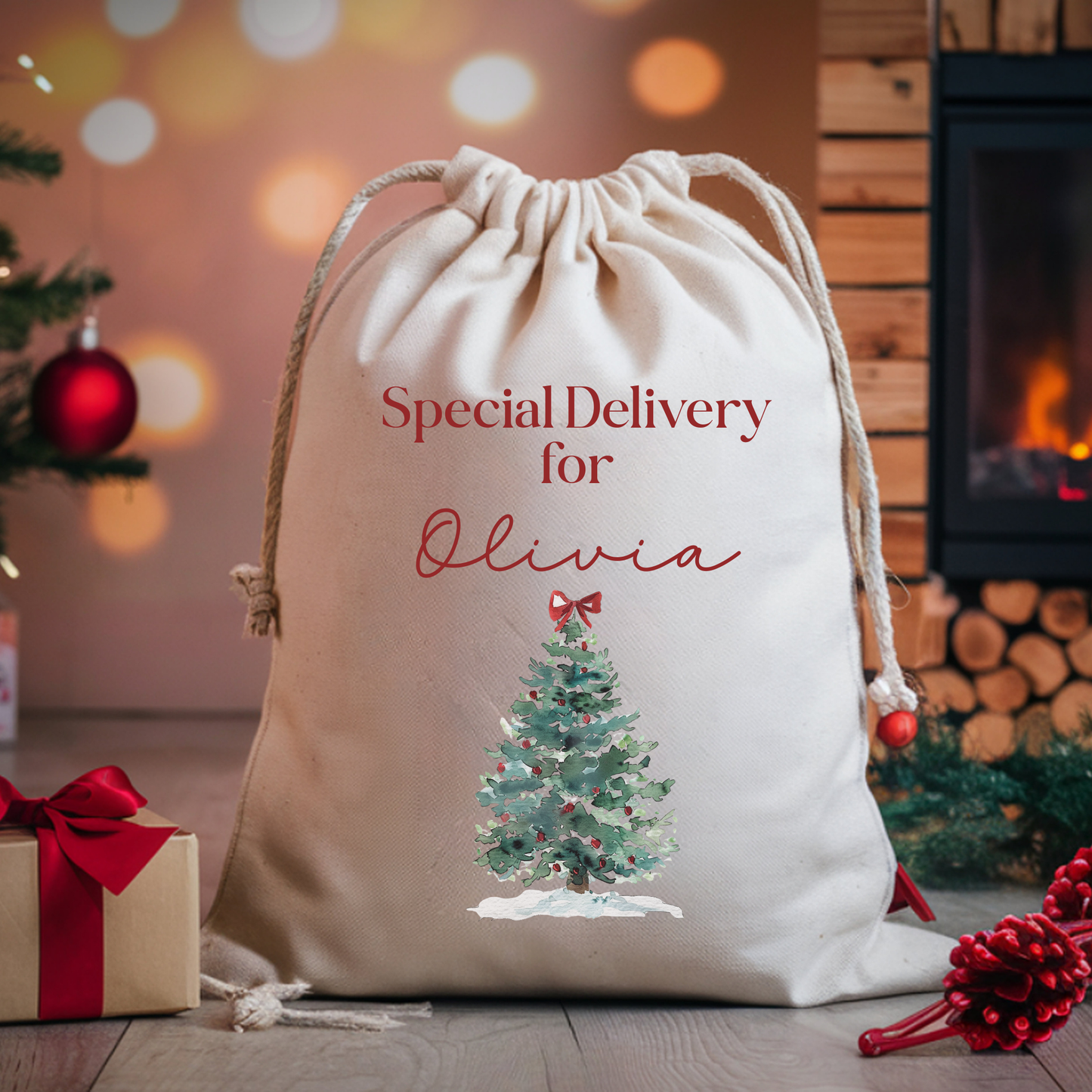 Personalised Special Delivery Santa Sack
