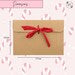 Personalised Christmas Gingerbread Kraft Gift Envelope with Ribbon