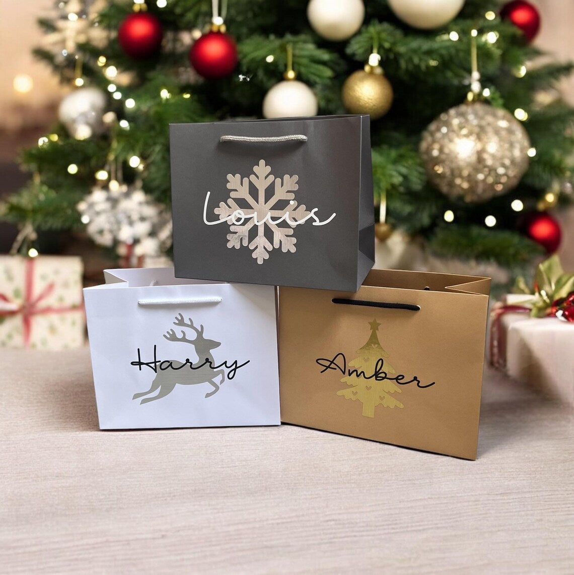 Personalised Luxury Christmas Gift Bags